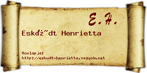 Esküdt Henrietta névjegykártya